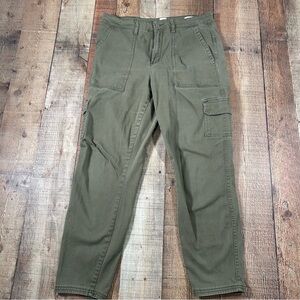 GAP Vintage Slim Size 14 Cargo Pants Olive Green‎ Utility Casual